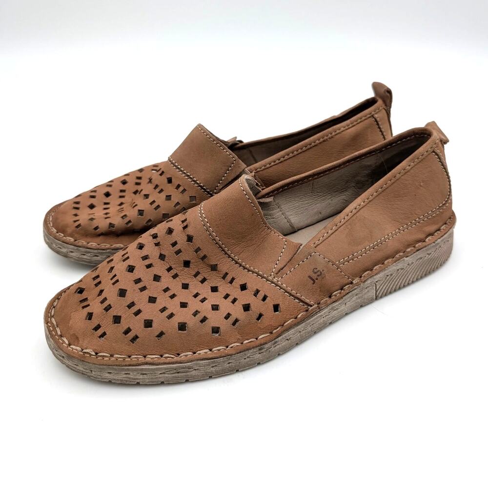 Josef Seibel Sofie 27 Leather Flats Shoes Women's Creme Size US6-6.5 EU37